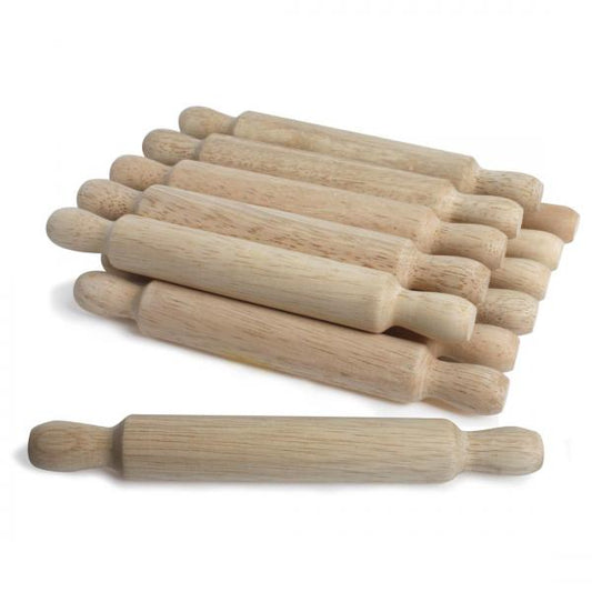 WOODEN 7" ROLLING PIN SET OF 12