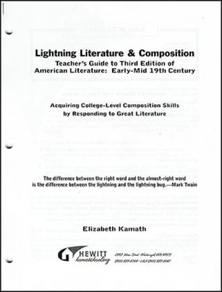 LIGHTNING LIT & COMP AMERICAN LIT EARLY-MID TEACHER GUIDE