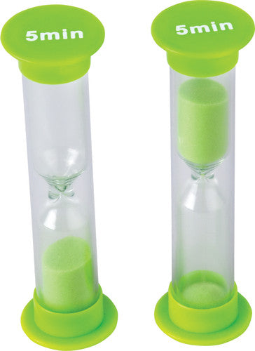 SAND TIMER: 5 MINUTE SMALL SET OF 4