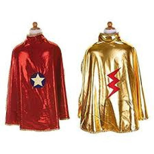 REVERSIBLE WONDER CAPE RED/GOLD SIZE 5-6