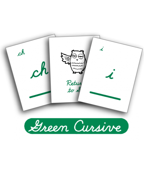 PHONOGRAM GAME CARDS: CURSIVE GREEN