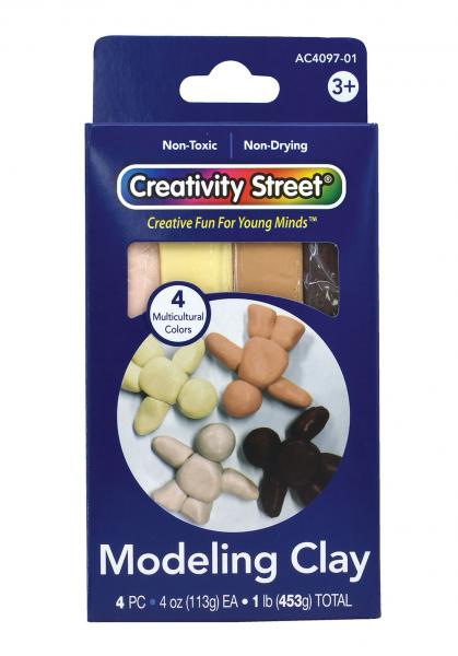 MODELING CLAY 4 COLORS MULTICULTURAL