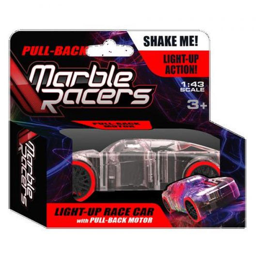 PULL-BACK MARBLE RACERS RED