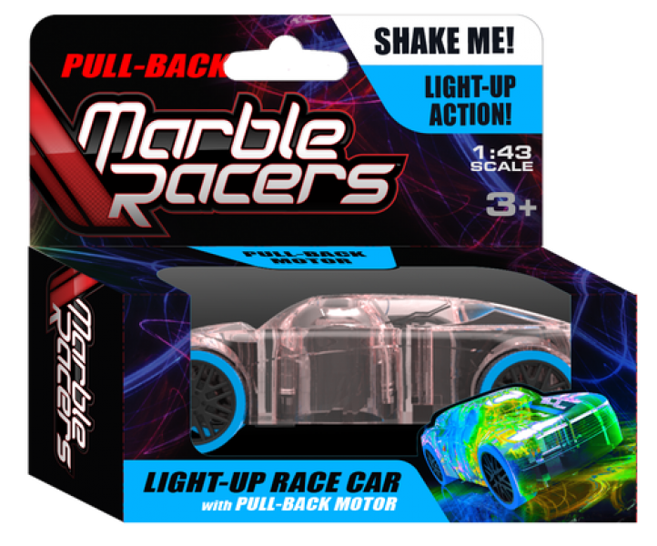 PULL BACK MARBLE RACERS BLUE