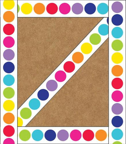 BORDER: RAINBOW BIG DOTS STRAIGHT