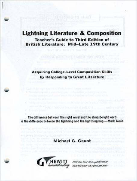 LIGHTNING LIT & COMP BRITISH LITERATURE: EARLY-MID 19TH CENTURY TG