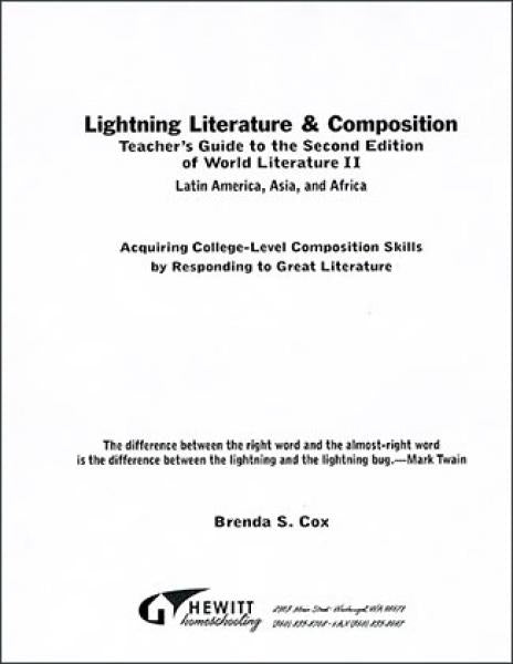 LIGHTNING LIT & COMP WORLD LIT II LATIN AMERICA, ASIA AND AFRICA TEACHER GUIDE