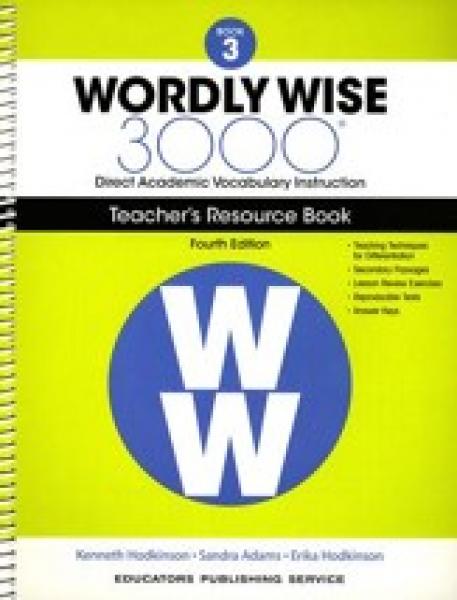 WORDLY WISE 3000: BOOK 3 TEACHER GUIDE 4TH ED