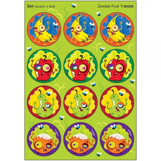 SCRATCH AND SNIFF STICKERS: ZOMBIE FRUIT- DIRT