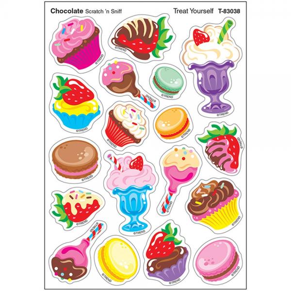 SCRATCH AND SNIFF STICKERS: TREAT YOURSELF- CHOCOLATE