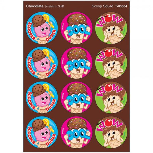 SCRATCH AND SNIFF STICKERS: SCOOP SQUAD- CHOCOLATE