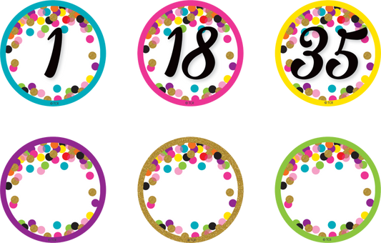 MAGNETIC ACCENTS: CONFETTI NUMBERS