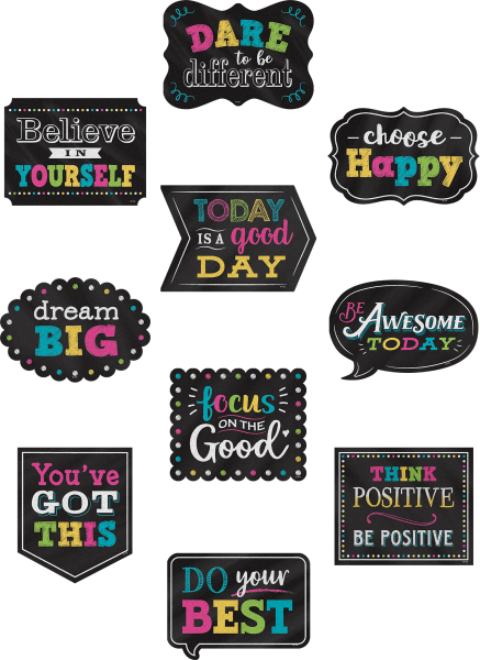 ACCENTS: POSITIVE SAYINGS CHALKBOARD BRIGHTS