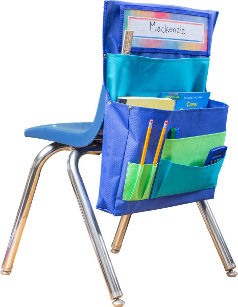 CHAIR POCKET BLUE, TEAL & LIME