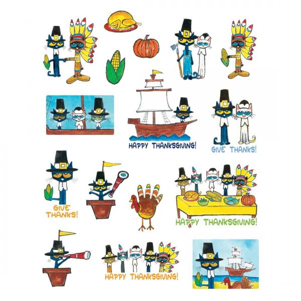 STICKERS: PETE THE CAT THANKSGIVING