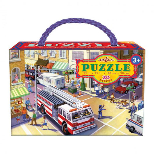 PUZZLE: FIRE TRUCK IN THE CITY 64 PIECES