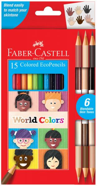 COLORED PENCILS: 15 COUNT WORLD COLORS