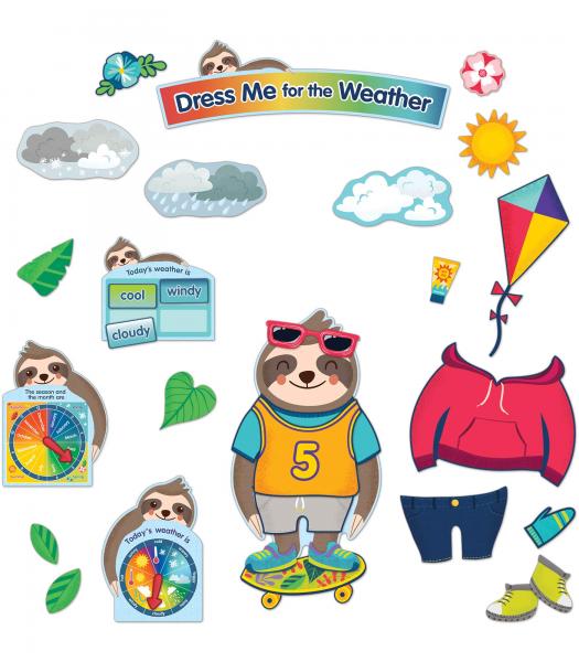BULLETIN BOARD SET: DRESS ME FOR THE WEATHER ONE WORLD