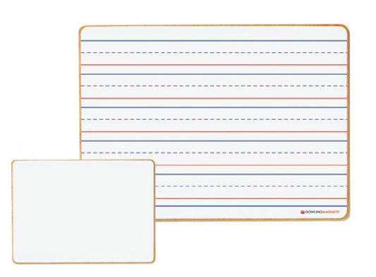 DRY ERASE BOARD: MAGNETIC DOUBLE-SIDED BLANK AND LINED