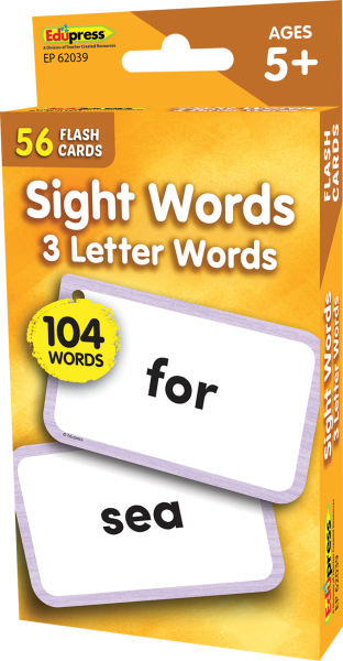 FLASH CARDS: SIGHT WORDS 3 LETTER WORDS