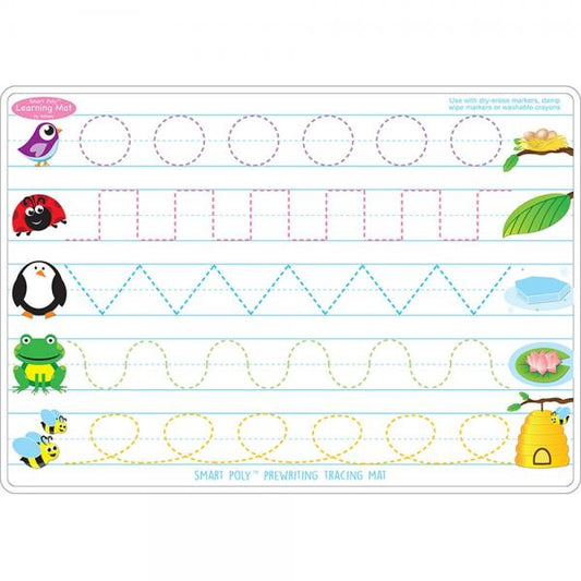 SMART POLY LEARNING MAT PREWRITING & SHAPES