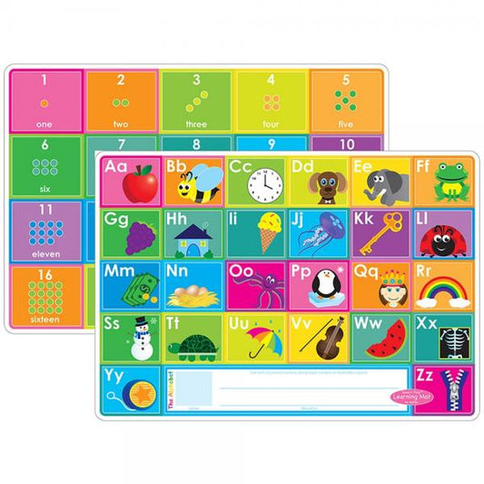 SMART POLY LEARNING MAT ABC'S & NUMBERS 1-20