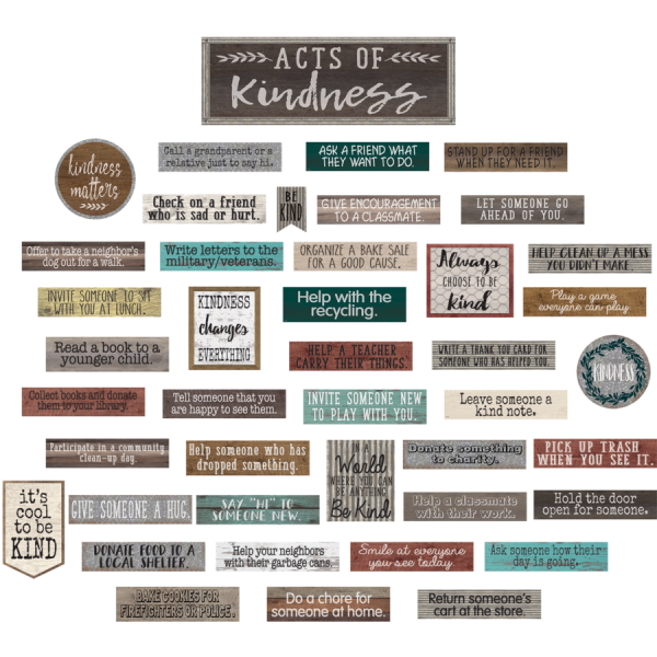 BULLETIN BOARD SET: ACTS OF KINDNESS HOME SWEET CLASSROOM
