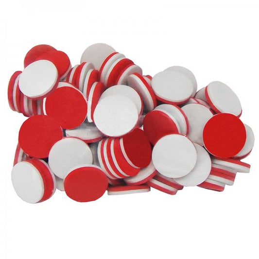 FOAM COUNTERS DOUBLE-SIDED RED AND WHITE