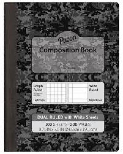 DUAL RULED COMPOSITION BOOK