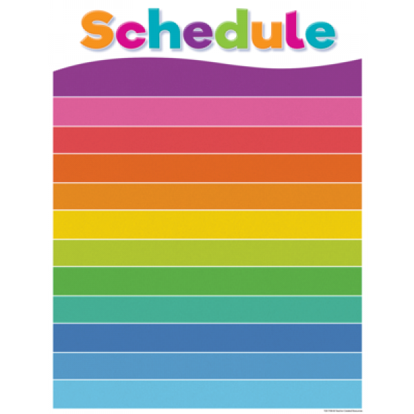 CHART: WRITE-ON/WIPE-OFF SCHEDULE COLORFUL