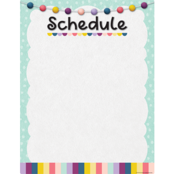 CHART: WRITE-ON/WIPE-OFF SCHEDULE OH HAPPY DAY