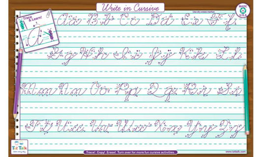 PLACEMAT: WRITE IN CURSIVE