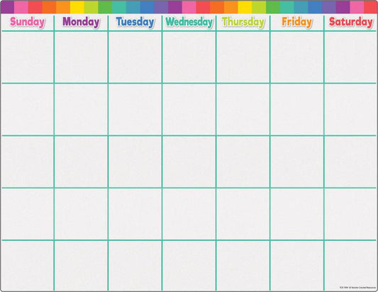 CHART: WRITE-ON/WIPE-OFF CALENDAR COLORFUL