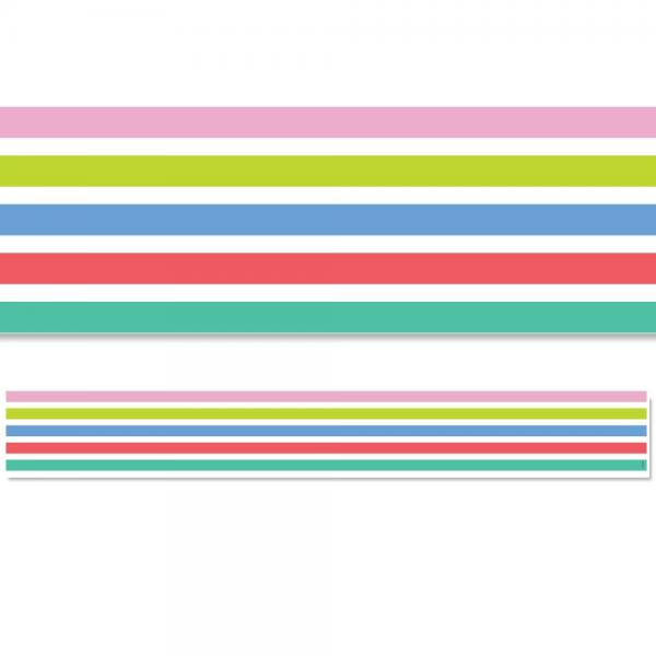 BORDER: RAINBOW STRIPES RAINBOW DOODLES