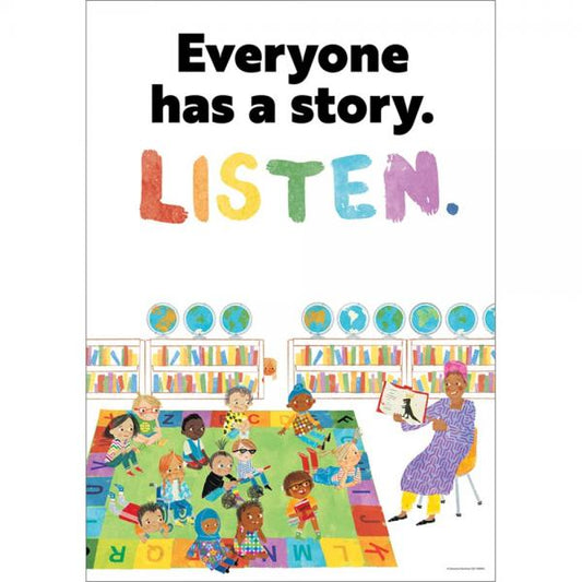 POSTER: EVERYONE HAS A STORY. LISTEN. ALL ARE WELCOME