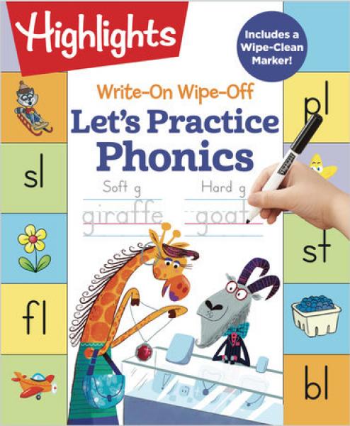 HIGHLIGHTS WRITE-ON WIPE-OFF LET'S PRACTICE PHONICS