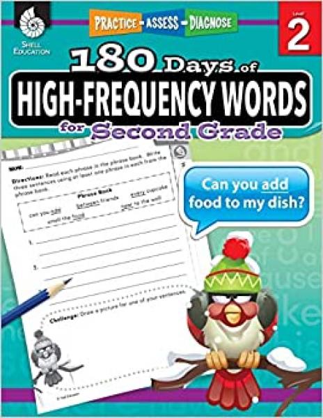 180 DAYS OF HIGH-FREQUENCY WORDS FOR SECOND GRADE