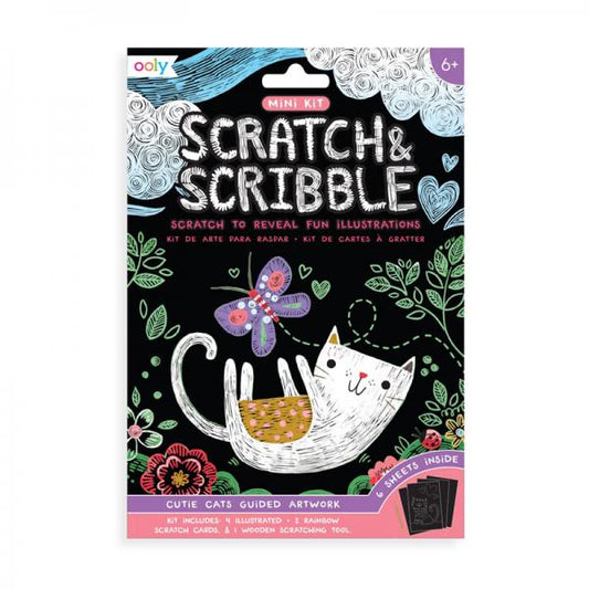 SCRATCH & SCRIBBLE MINI KIT CATS