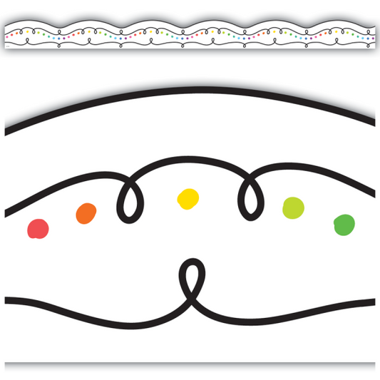 BORDER: SQUIGGLES AND COLORFUL DOTS