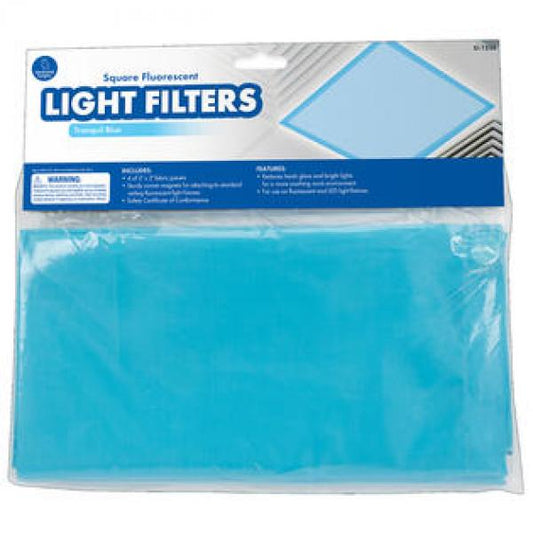 SQUARE FLUORESCENT LIGHT FILTERS TRANQUIL BLUE