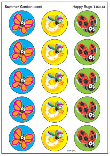 STINKY STICKERS: HAPPY BUGS - SUMMER GARDEN SCENT