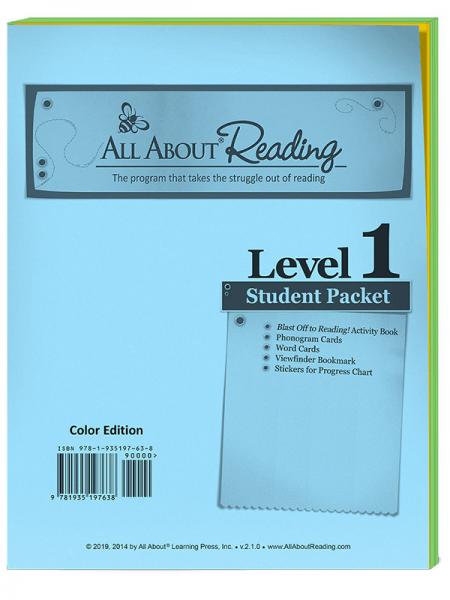 ALL ABOUT READING LEVEL 1 STUDENT PACKET