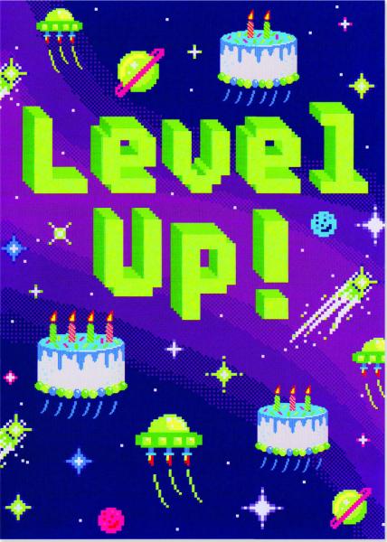 GREETING CARD: LEVEL UP