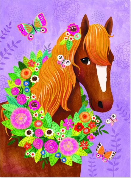 GREETING CARD: HORSE & BUTTERFLY