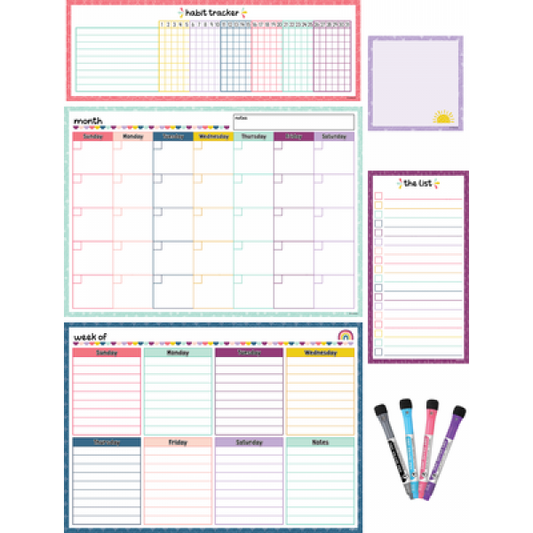 CALENDAR SET: DRY-ERASE MAGNETIC OH HAPPY DAY