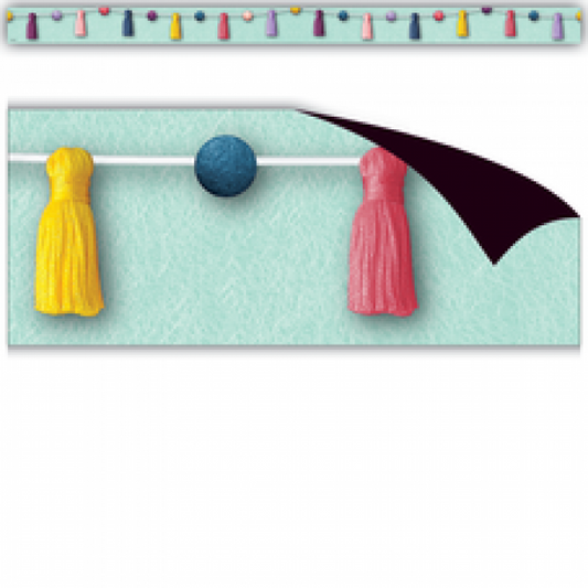 MAGNETIC BORDER: POM-POMS AND TASSELS OH HAPPY DAY