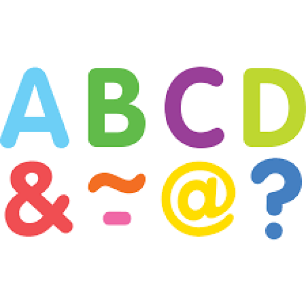 MAGNETIC LETTERS: 2" CLASSIC COLORFUL