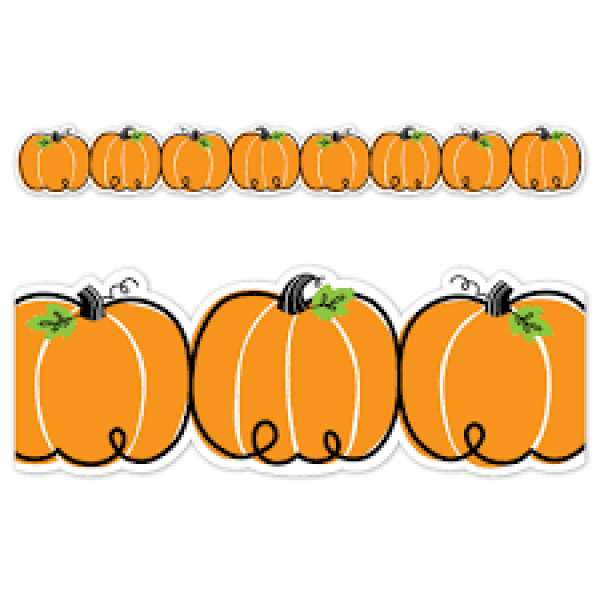 BORDER: DOODLE PUMPKINS