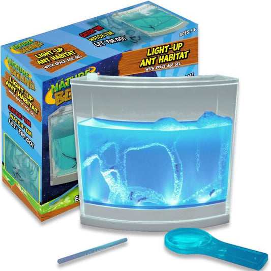 LIGHT-UP ANT HABITAT WITH SPACE AGE GEL