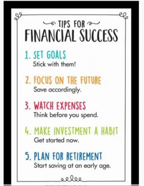 POSTER: TIPS FOR FINANCIAL SUCCESS